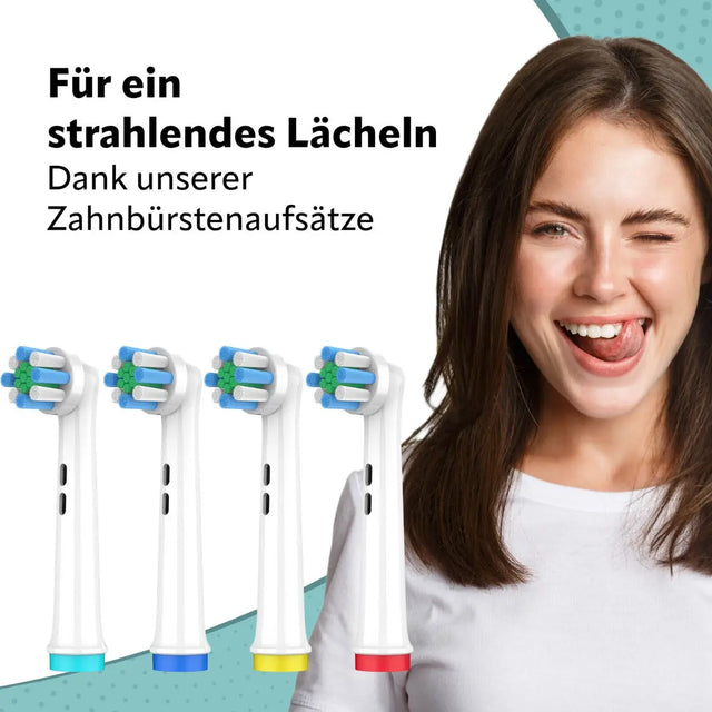 Ersatzbürsten Deep-Clean kompatibel mit Oral-B 8er Pack von Ora-Care