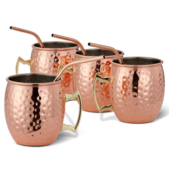 Edelstahl Moscow Mule Gläser 4er-Set von Oak & Steel