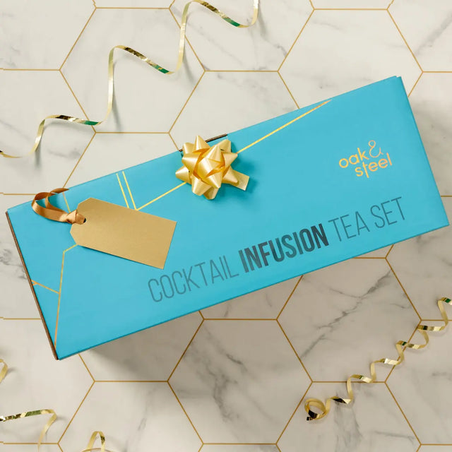 Gin Teekrug aus Glas mit Tassen von Oak & Steel