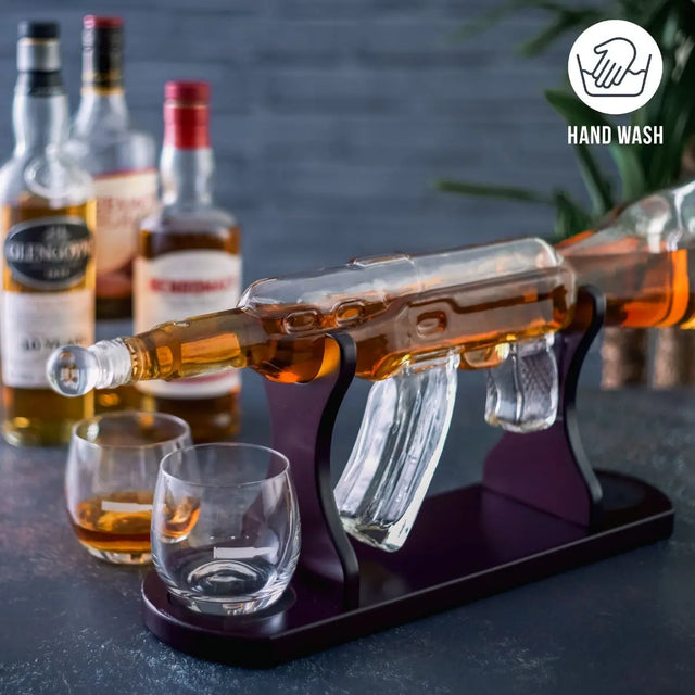 Whisky Gläser & Dekanter Gewehr von Oak & Steel