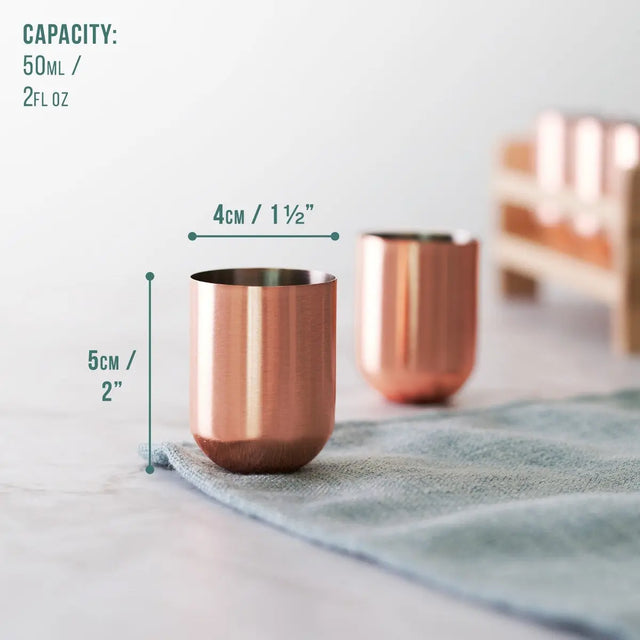 Shotgläser 6er-Set Rosegold von Oak & Steel