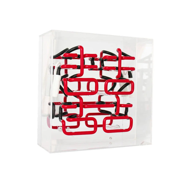 Quadratische Acryl-Box Neon - Double Happiness von Locomocean