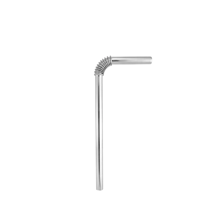 Edelstahl Trinkhalme Biegbar Silber 12er Set 22cm von Turtleneck Straw