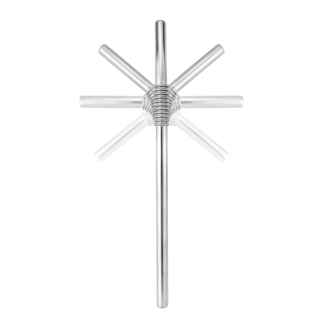 Edelstahl Trinkhalme Biegbar Silber 12er Set 22cm von Turtleneck Straw