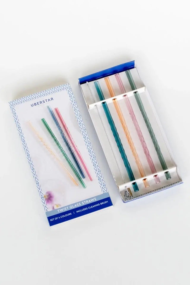 Trinkhalme Glas 4er-Set von Uberstar