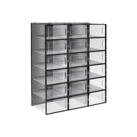 Schuhboxen Schuh-Organizer Kunststoff 18er Set von Songmics