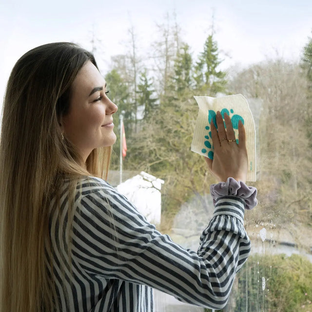 swe.dish Schwammtücher Dots türkis von Sanni Shoo