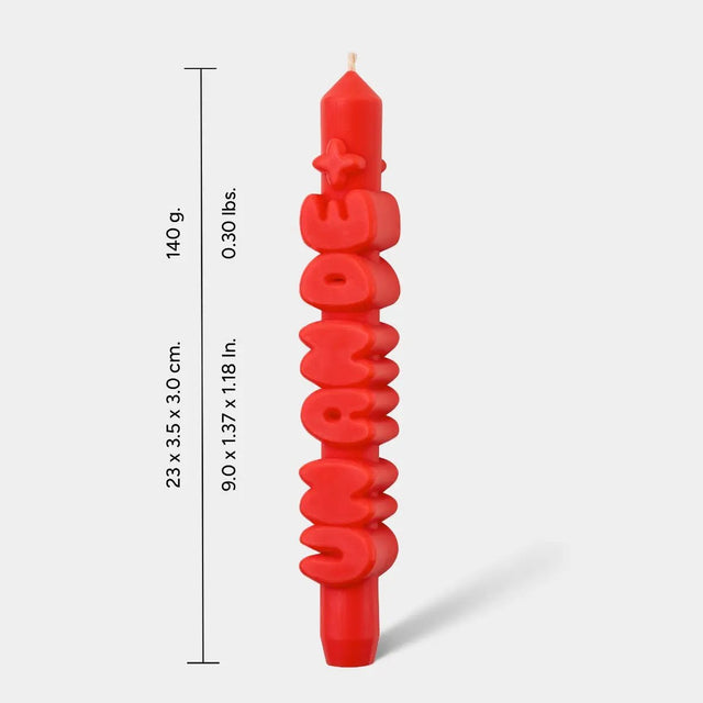 Kerze Taper candle UN AN DE+ Orange von Taper Candles