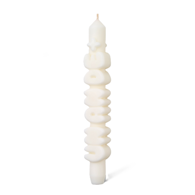 Kerze Taper candle UN AN DE+ weiss von Taper Candles