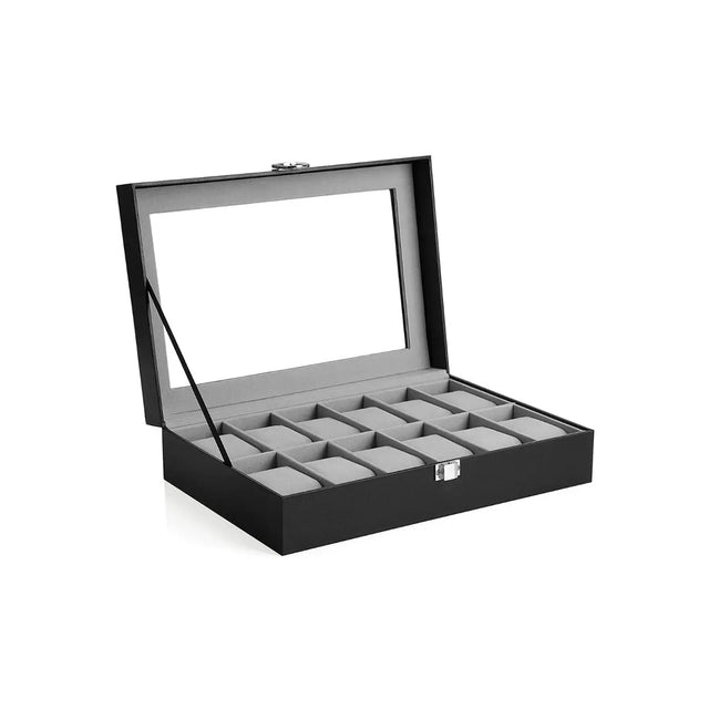 Uhren Aufbewahrung Uhrenkoffer 12 Fächer von Songmics