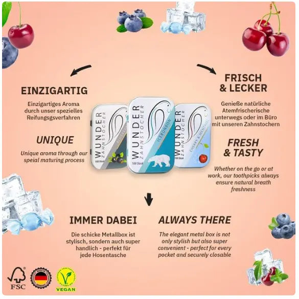 Zahnstocher Frische-Pack für den Frischekick von Wunder Zahnstocher