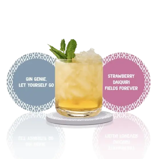 Cocktail Untersetzer Songlyrics 4er-Set Volume 2 von Uberstar