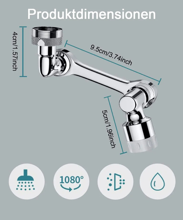 Wasserhahnaufsatz 3x360° von Nuts