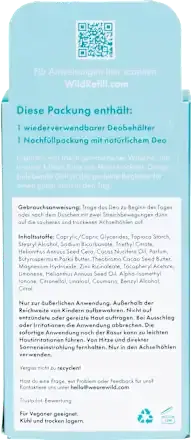 Deodorant Starter-Set inkl. Case und Refill Fresh Cotton & Sea Salt von Wild