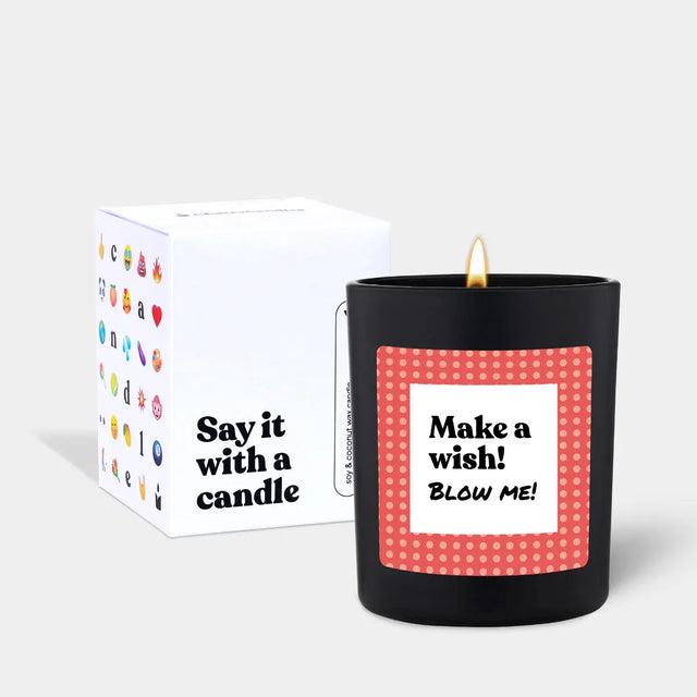 Duftkerze Schwarz Woody Make a wish von ChattyCandles