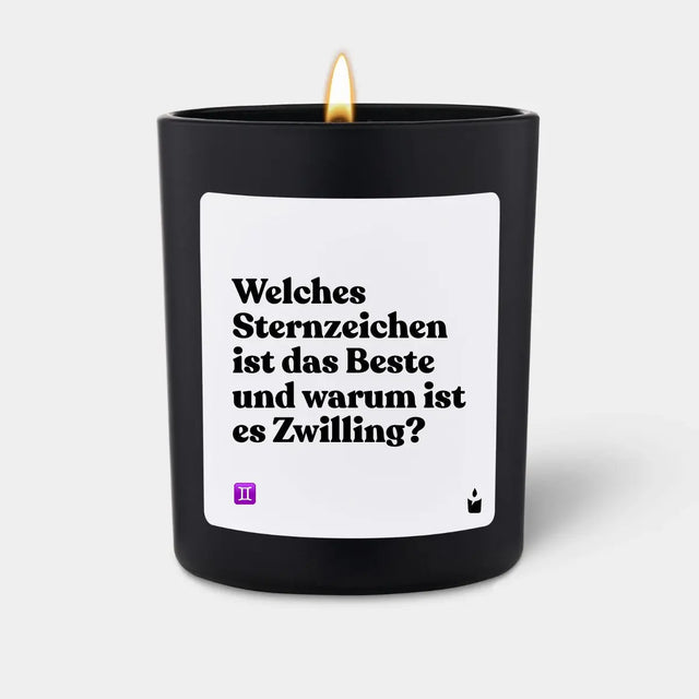 Duftkerze Schwarz Woody Welches Sternzeichen ist das Beste und warum ist es Zwilling? von ChattyCandles
