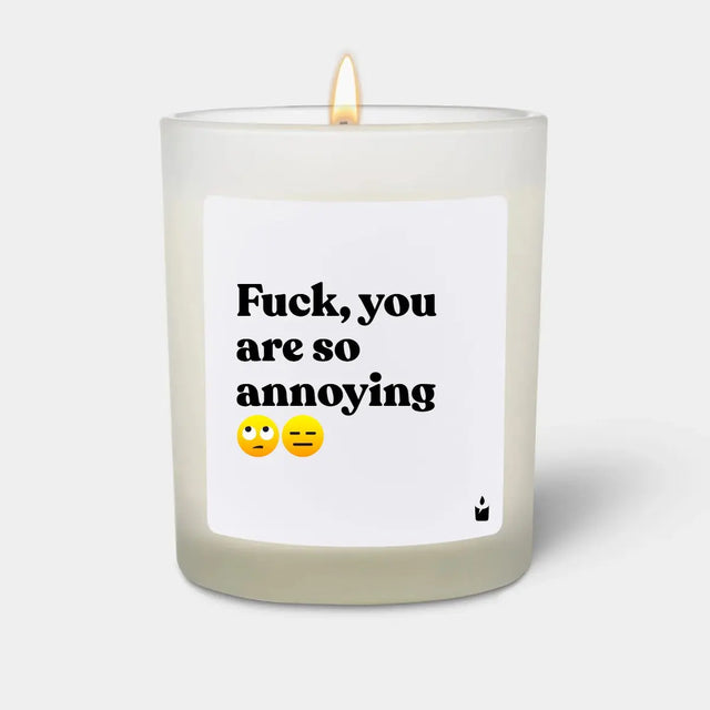 Duftkerze Weiss Flowery Fuck, you are so annoying von ChattyCandles