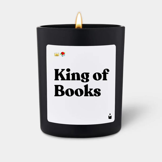 Duftkerze Schwarz Flowery King of Books von ChattyCandles