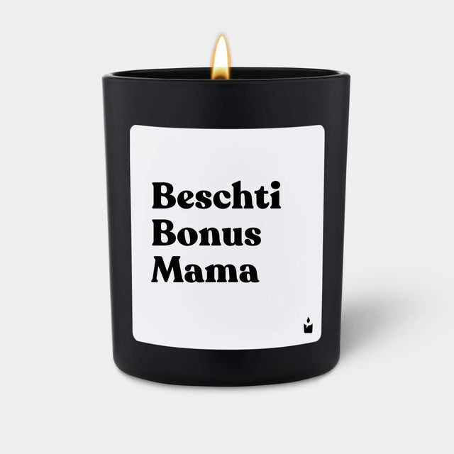 Duftkerze Schwarz Flowery Beschti Bonus Mama von ChattyCandles