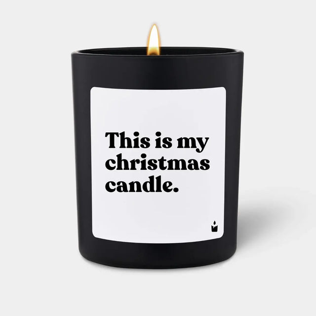 Duftkerze Schwarz Flowery This is my christmas candle. von ChattyCandles