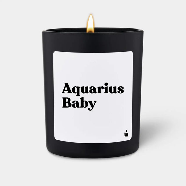 Duftkerze Schwarz Woody Aquarius Baby von ChattyCandles