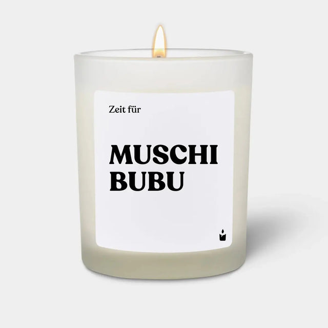 Duftkerze Weiss Woody MUSCHI BUBU von ChattyCandles