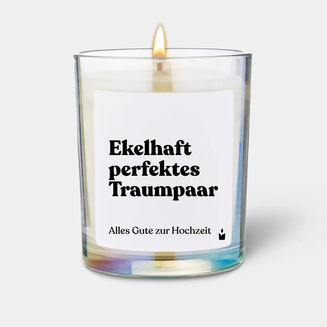 Duftkerze Rainbow Woody Ekelhaft perfektes Traumpaar - Alles Gute zur Hochzeit von ChattyCandles