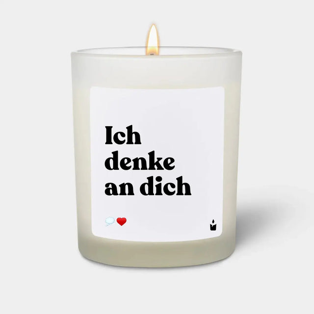 Duftkerze Weiss Woody Ich denke an dich von ChattyCandles