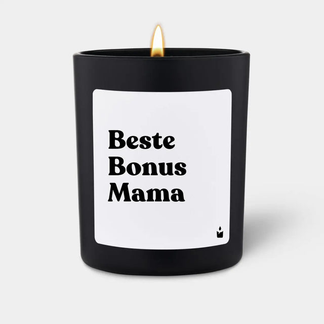 Duftkerze Schwarz Woody Beste Bonus Mama von ChattyCandles