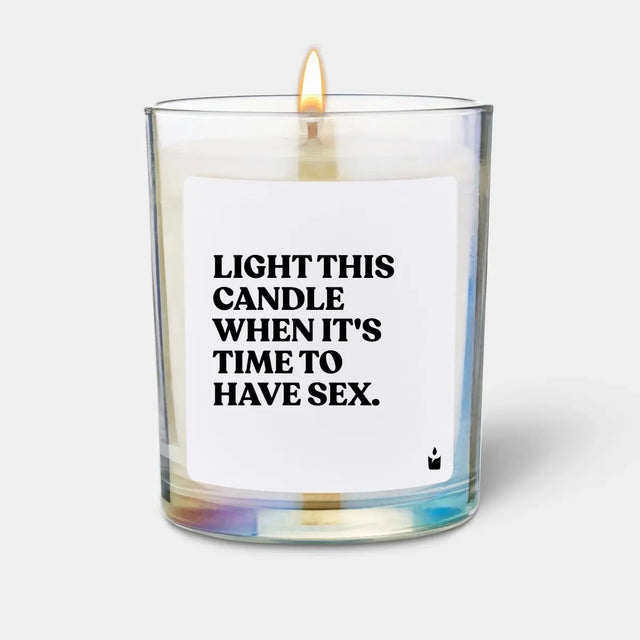 Duftkerze Rainbow Woody Light this candle when it's time to have sex. von ChattyCandles