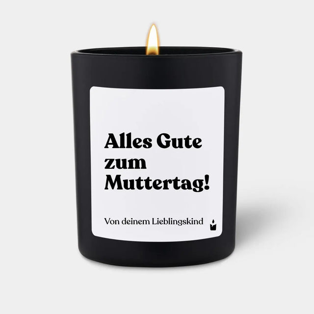 Duftkerze Schwarz Flowery Alles Gute zum Muttertag! von ChattyCandles