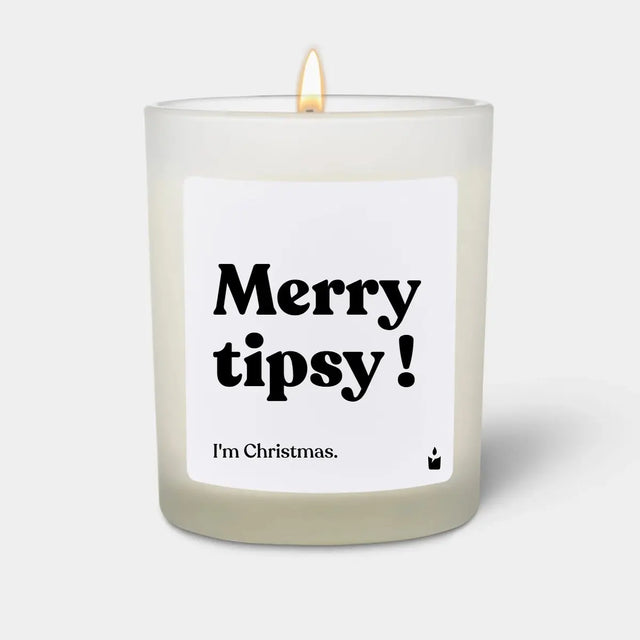 Duftkerze Weiss Flowery Merry tipsy ! I'm Christmas. von ChattyCandles