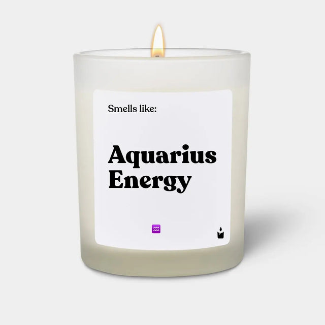 Duftkerze Weiss Woody Smells like: Aquarius Energy von ChattyCandles