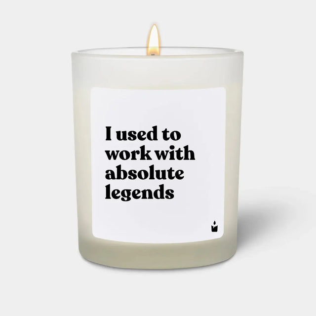 Duftkerze Weiss Flowery I used to work with absolute legends von ChattyCandles