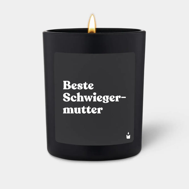 Duftkerze Schwarz Flowery Beste Schwiegermutter von ChattyCandles
