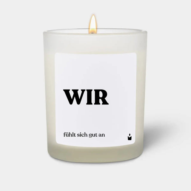 Duftkerze Weiss Woody Wir. Fühlt sich gut an. von ChattyCandles