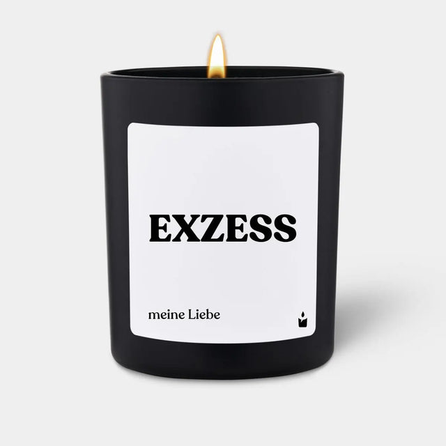 Duftkerze Schwarz Woody Exzess von ChattyCandles