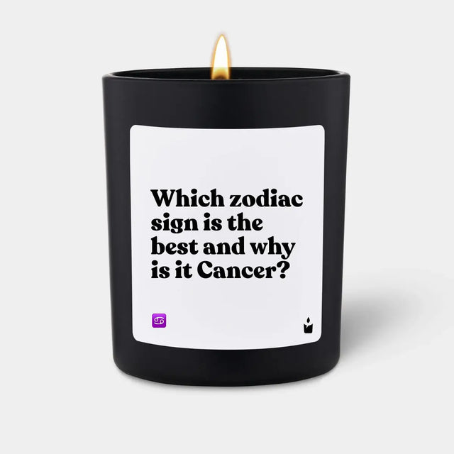 Duftkerze Schwarz Flowery Which zodiac sign is the best and why is it Cancer? von ChattyCandles