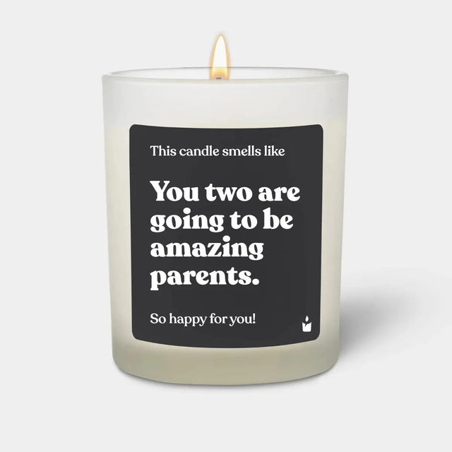 Duftkerze Weiss Woody You two are going to be amazing parents. von ChattyCandles