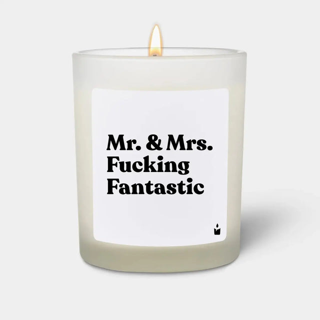 Duftkerze Weiss Flowery Mr. & Mrs. Fucking Fantastic von ChattyCandles
