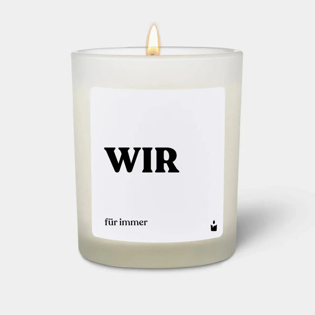 Duftkerze Weiss Flowery Wir - für immer von ChattyCandles