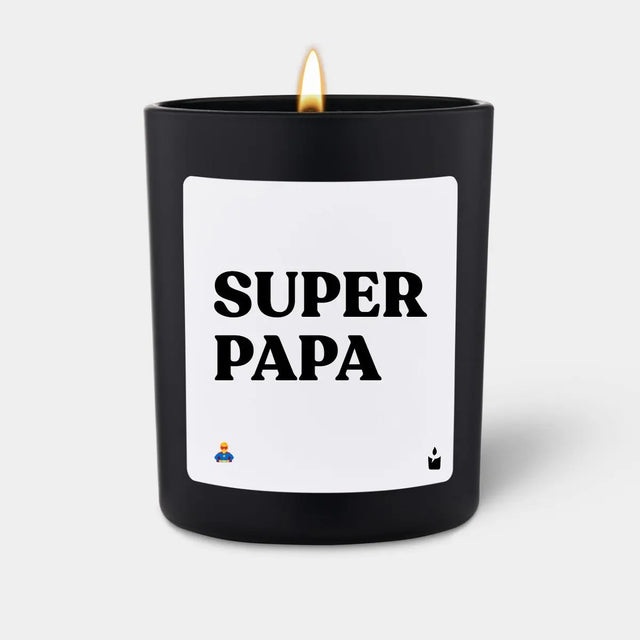 Duftkerze Schwarz Woody Super Papa von ChattyCandles