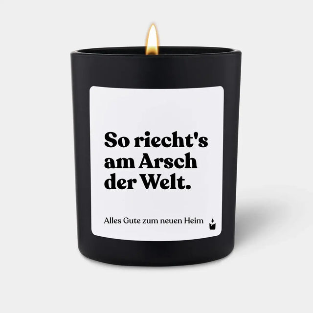 Duftkerze Schwarz Woody So riecht's am Arsch der Welt. von ChattyCandles
