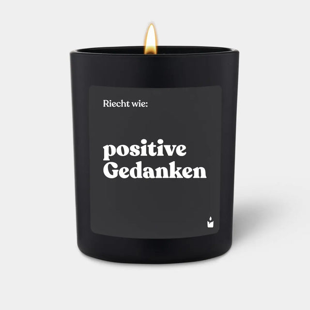 Duftkerze Schwarz Woody Riecht wie: positive Gedanken von ChattyCandles
