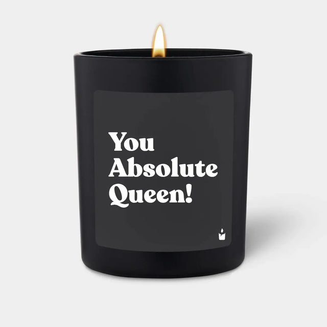 Duftkerze Schwarz Woody You Absolute Queen! von ChattyCandles