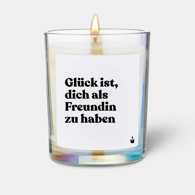 Duftkerze Rainbow Flowery Glück ist, dich als Freundin zu haben von ChattyCandles