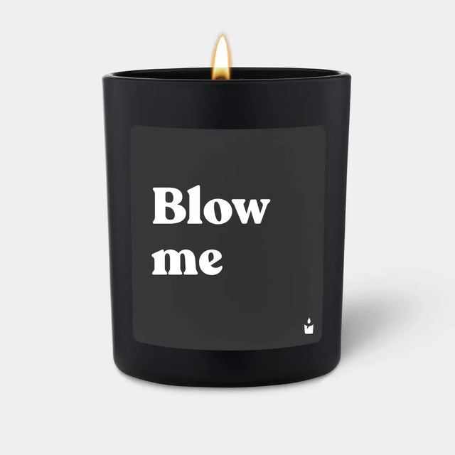 Duftkerze Schwarz Woody Blow me von ChattyCandles