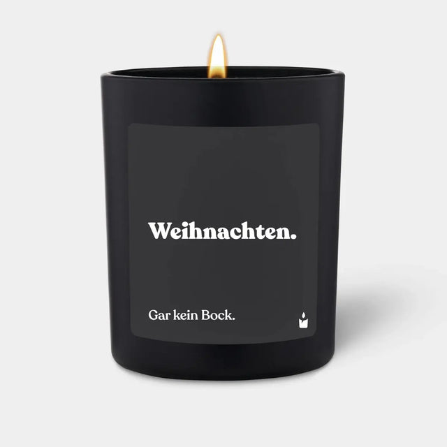 Duftkerze Schwarz Flowery Weihnachten. Gar kein Bock. von ChattyCandles