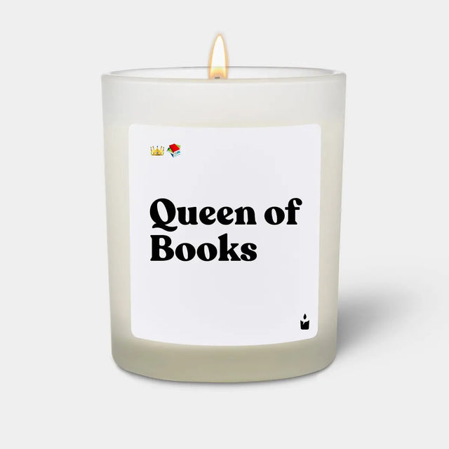 Duftkerze Weiss Flowery Queen of Books von ChattyCandles