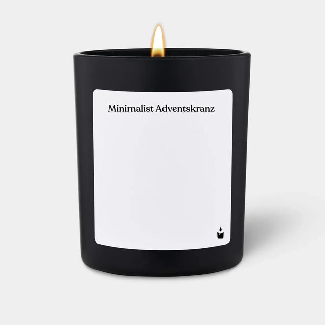 Duftkerze Schwarz Woody Minimalist Adventskranz von ChattyCandles